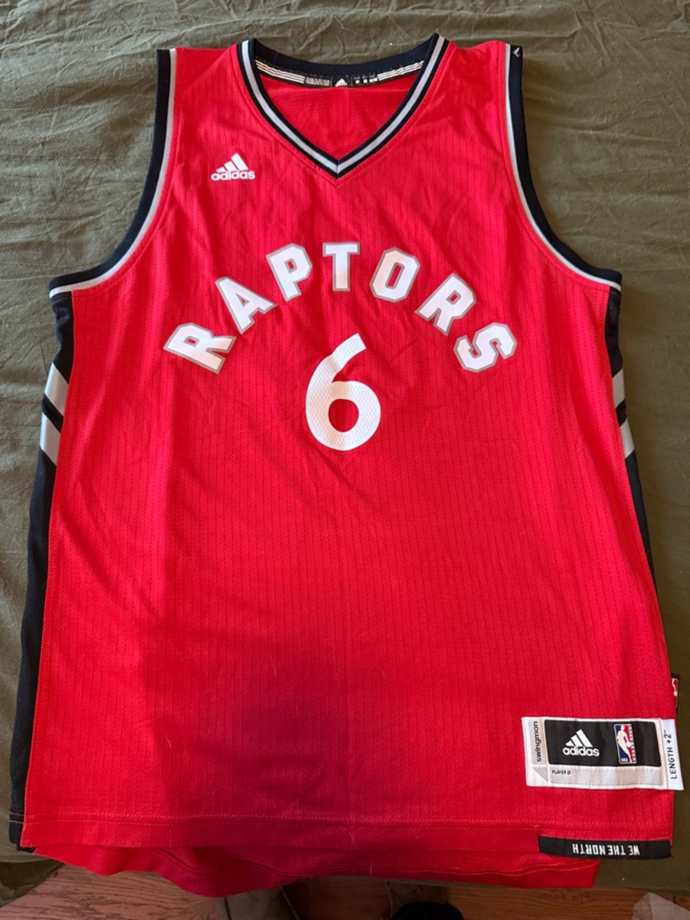 adidas Red Toronto Raptors #6 Corey Joseph Basketball Jersey